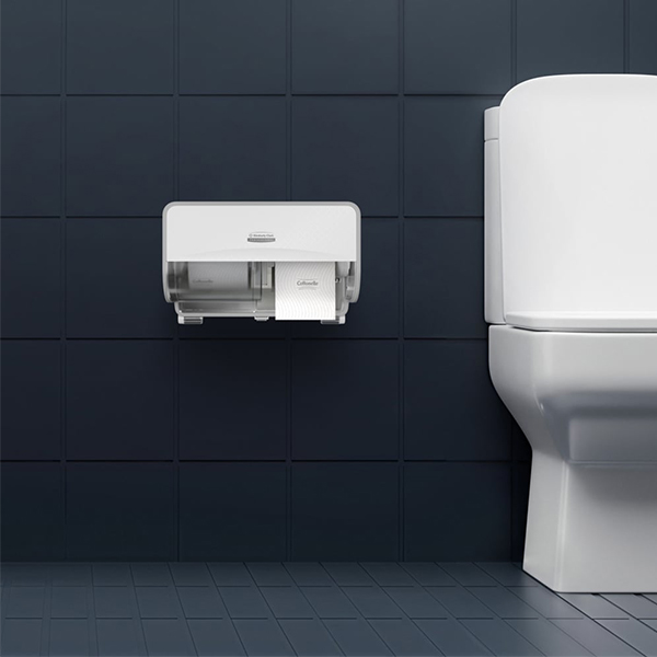 Icon Toilet Roll Dispenser With White Mosaic Faceplate 53945