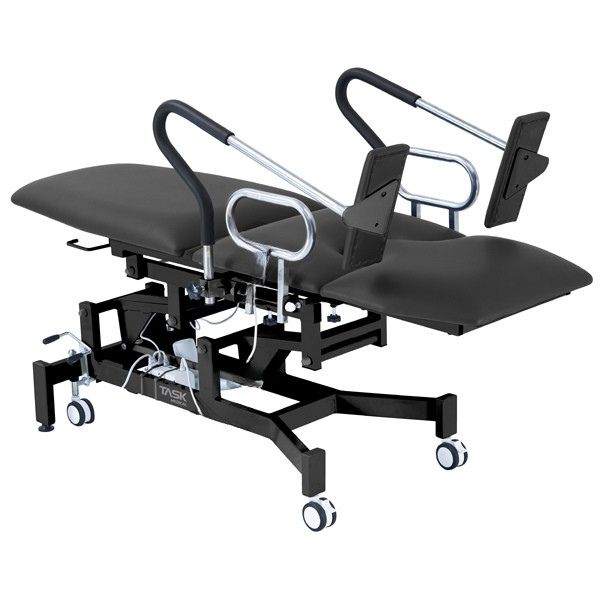 Task Medical Deluxe Gynaecology Chair With Stirrup & Foot Boards Black Edition