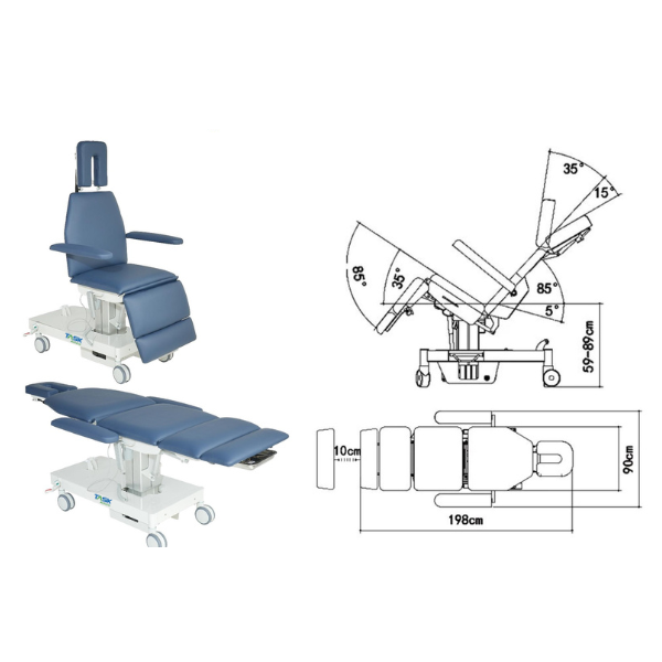 Medical Procedure Chair Blue