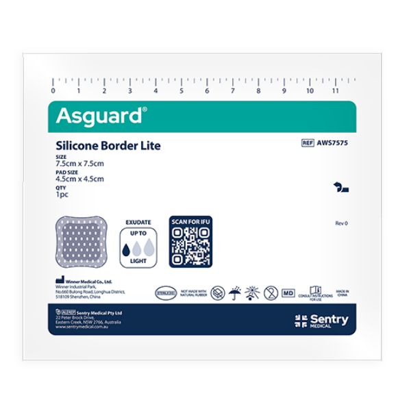 AsGUARD Silicone Foam Border Lite 7.5 x 7.5cm