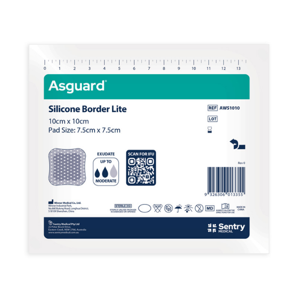 AsGUARD Silicone Foam Border Lite 10 x 10cm