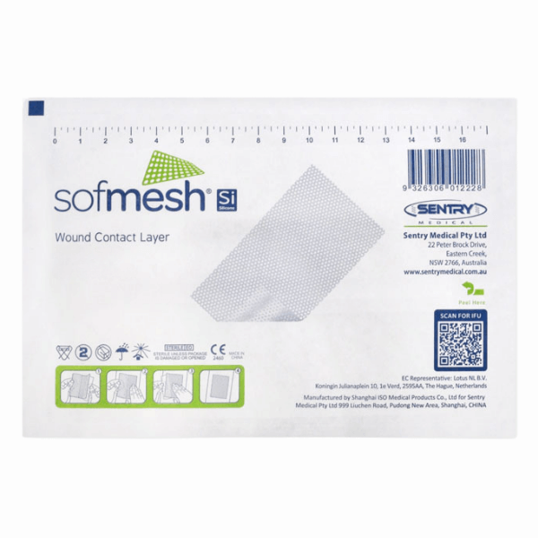 SofMesh Si Silicone Sterile Wound Contact Layer 8x