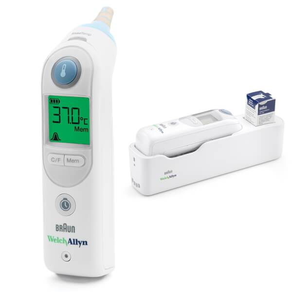 BRAUN THERMOSCAN PRO 6000 EAR THERMOMETER WITH LARGE CRADLE 06000-300 EACH
