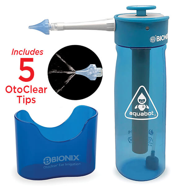 Bionix Aquabot Ear Irrigator Kit (1 Aquabot Bottle, 1 Ear Basin & 5 OtoClear Tips) 7275