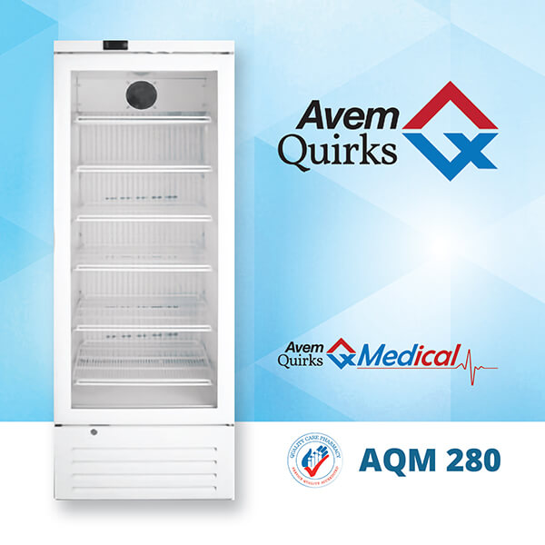 AQ Medical AQM 280 Vaccine Fridge 280 Litre, Glass Door, 2 Year Warranty