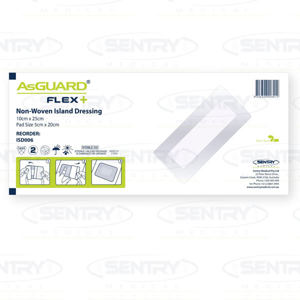 AsGUARD Flex + Fabric Island Dressing 25x10cm ISD006 Box-25