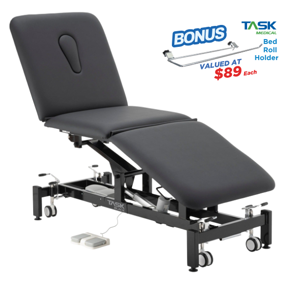 Task Medical 3 Section Examination Couch Black
