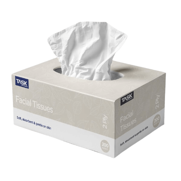 Task Facial Tissues 2 Ply 200 Sheets TKTIS200