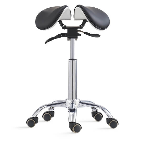 Task Medical Split Saddle Stool Black
