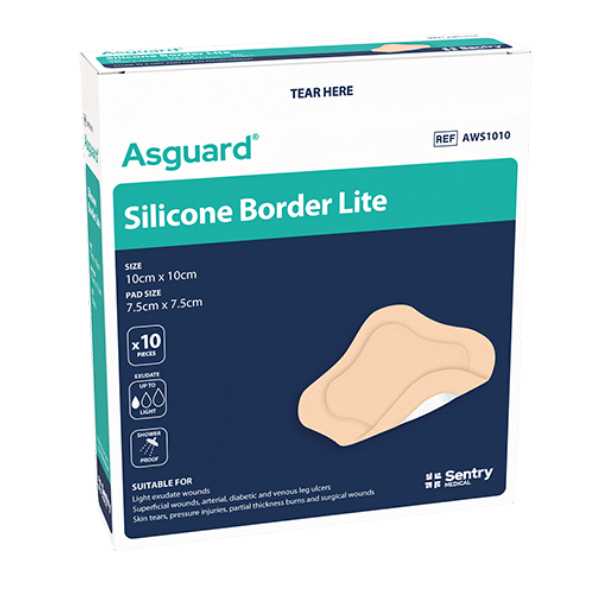 AsGUARD Silicone Foam Border Lite 10 x 10cm