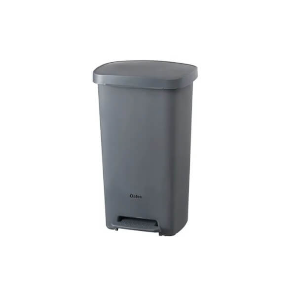 GENERAL WASTE BIN  WITH FOOT PEDALL GREY 50 LITRE  65(H)x39(L)x39(W)CM OBB-50PGY EACH