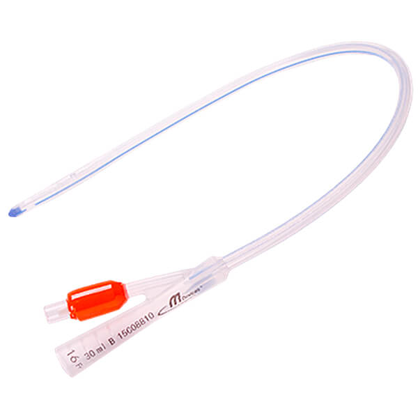 16Fr Foley Catheter Silicone 2 Way 40cm With 30ml Balloon UR011016 Each
