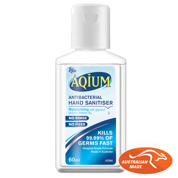 Aqium Hand Sanitiser Gel 60ml Each *Australian Made*