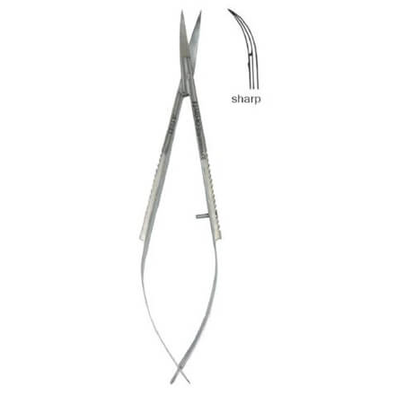 ARMO SCISSORS DISSECTING CASTROVIEJO FLAT HANDLES SHARP/SHARP CURVED 10CM A3145 EACH