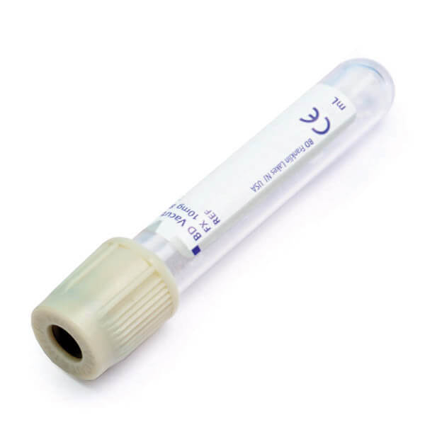 BD Vacutainer Tubes Fluoride / Oxalate, Plastic, 2ml, 13x75mm, Grey Hemogard Cap, 367934 Box-100