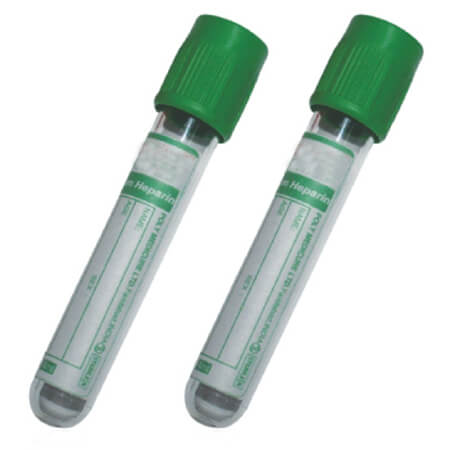 BD Vacutainer Tubes Lithium Heparin, Plastic, 2ml, 13x75ml, Green Hemogard 368494 Box-100