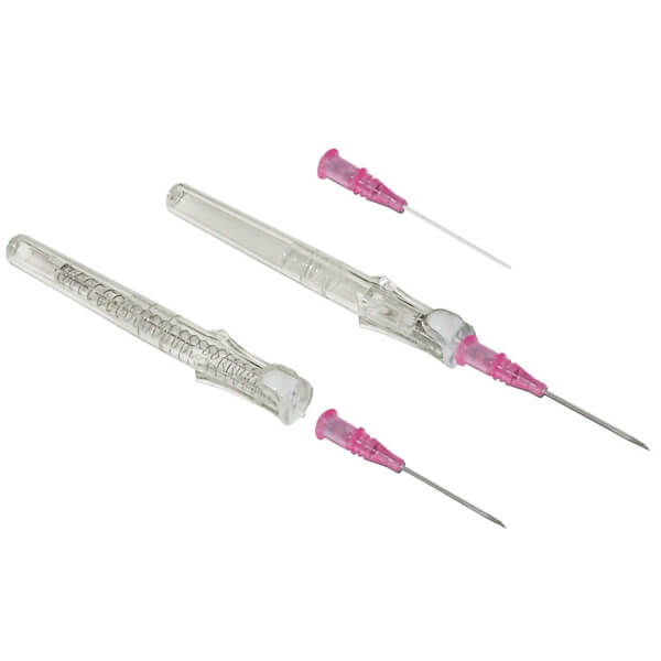 BD Autoguard BC Shielded IV Catheter with Blood Control Technology Pink *Non Winged* 20g x 1