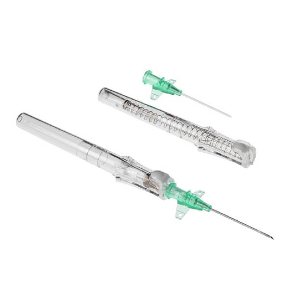 BD Autoguard BC Shielded IV Catheter with Blood Control Technology Green Winged 18g x 1.16