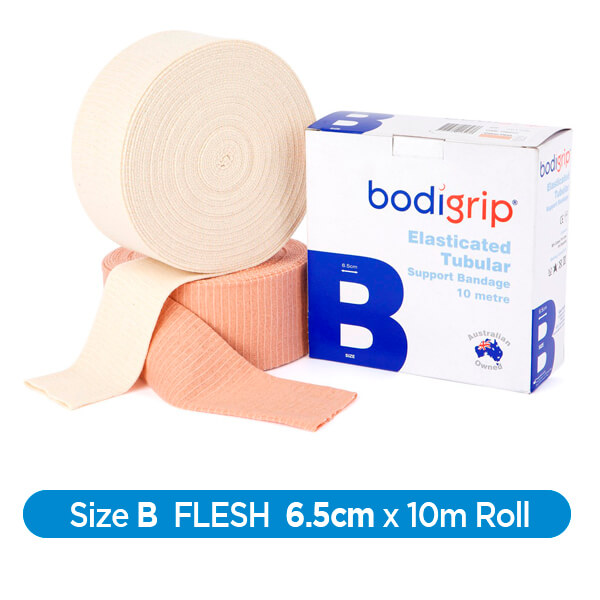 Bodigrip (Tubigrip) Tubular Elastic Bandage 6.5cm x 10m *Size B - Flesh* 13023121 Roll